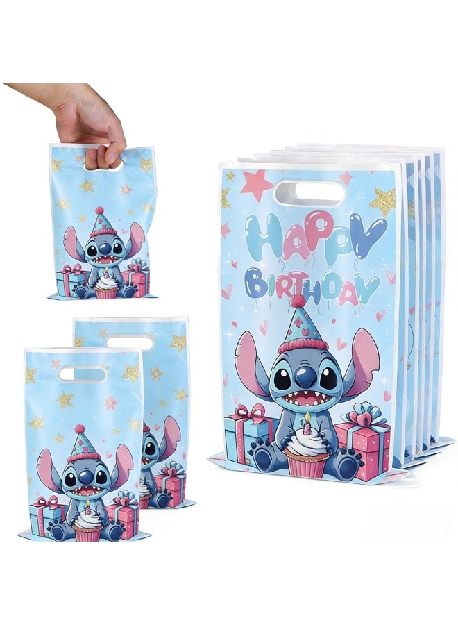 Lilo & Stitch 10 قطع من أكياس هدايا حفلة الخياطة. مثالية لحفلات الكرتون، رائعة للأطفال، ومناسبة للفعاليات العائلية، الجوائز. - Image 1